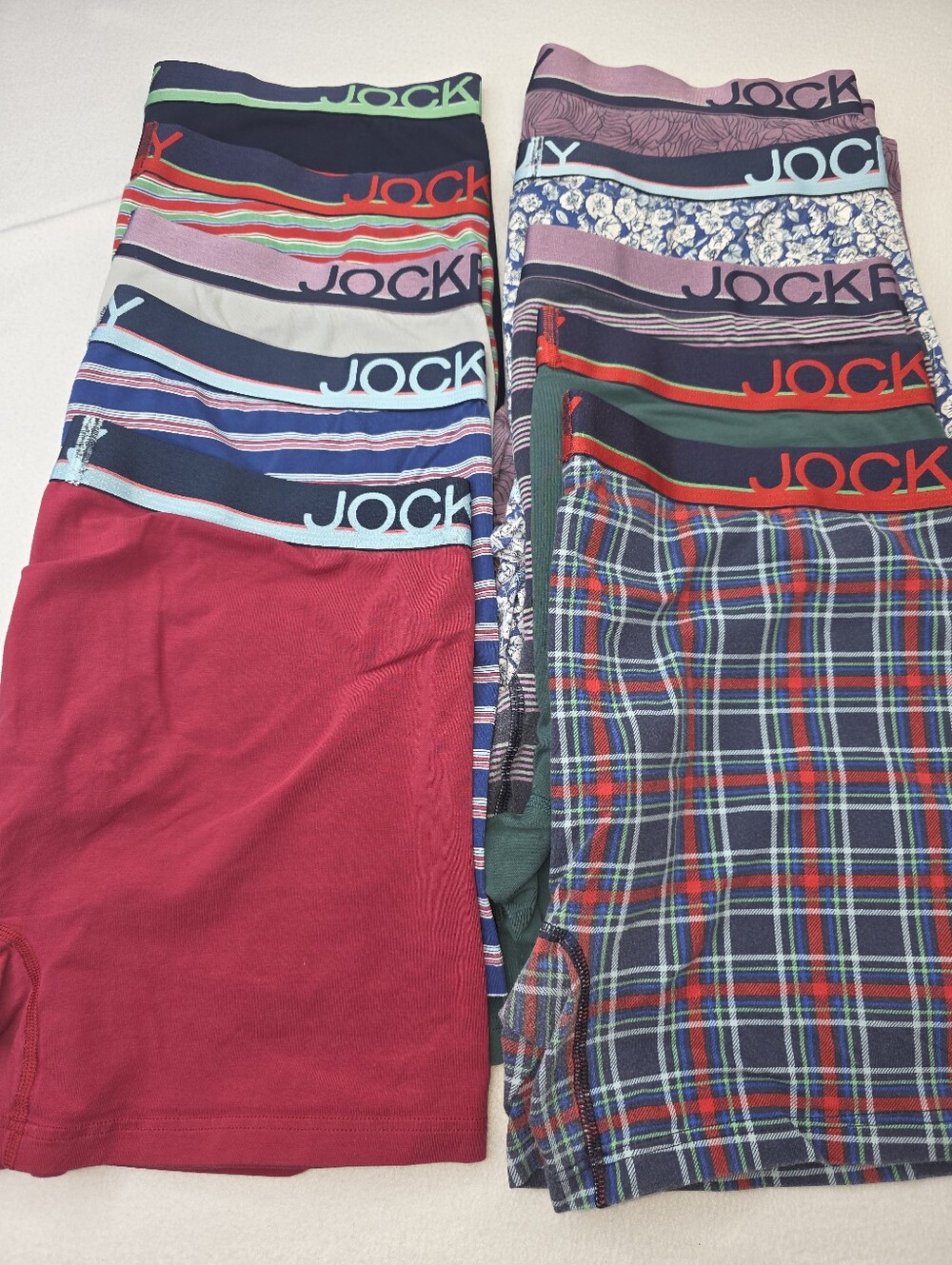 Jockey Men's True Style 6" Boxer Briefs Set Of 10 Size XL Multicolor CV-3967